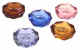 kristallen asbak, diverse kleuren